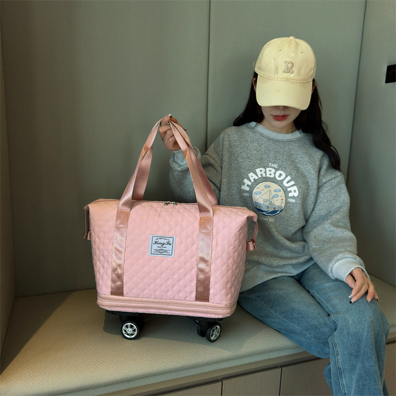 Borsa da viaggio universale con rombo, leggera, con separazione tra asciutto e bagnato, grande capacità, per fitness e yoga