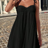 Womens Stylish Comfortable Mini Solid-color Loose-fit Slip Dress