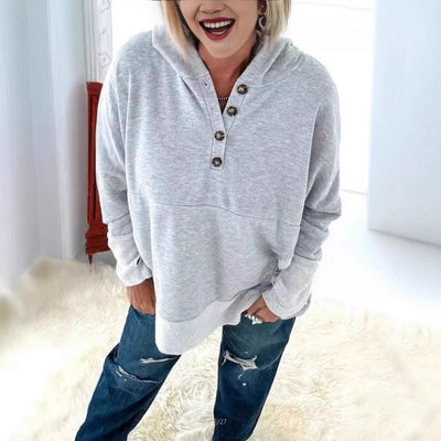 Maglione largo con cappuccio nuovo da donna