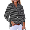V-neck, Extra-stretch Long-sleeve Shirt