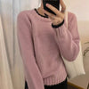 Loose-fitting Pullover Round-neck Color Matching Inner Bottoming Sweater