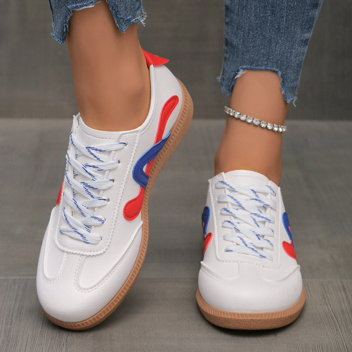 Scarpe da skate sportive casual retrò basse da donna di German Training