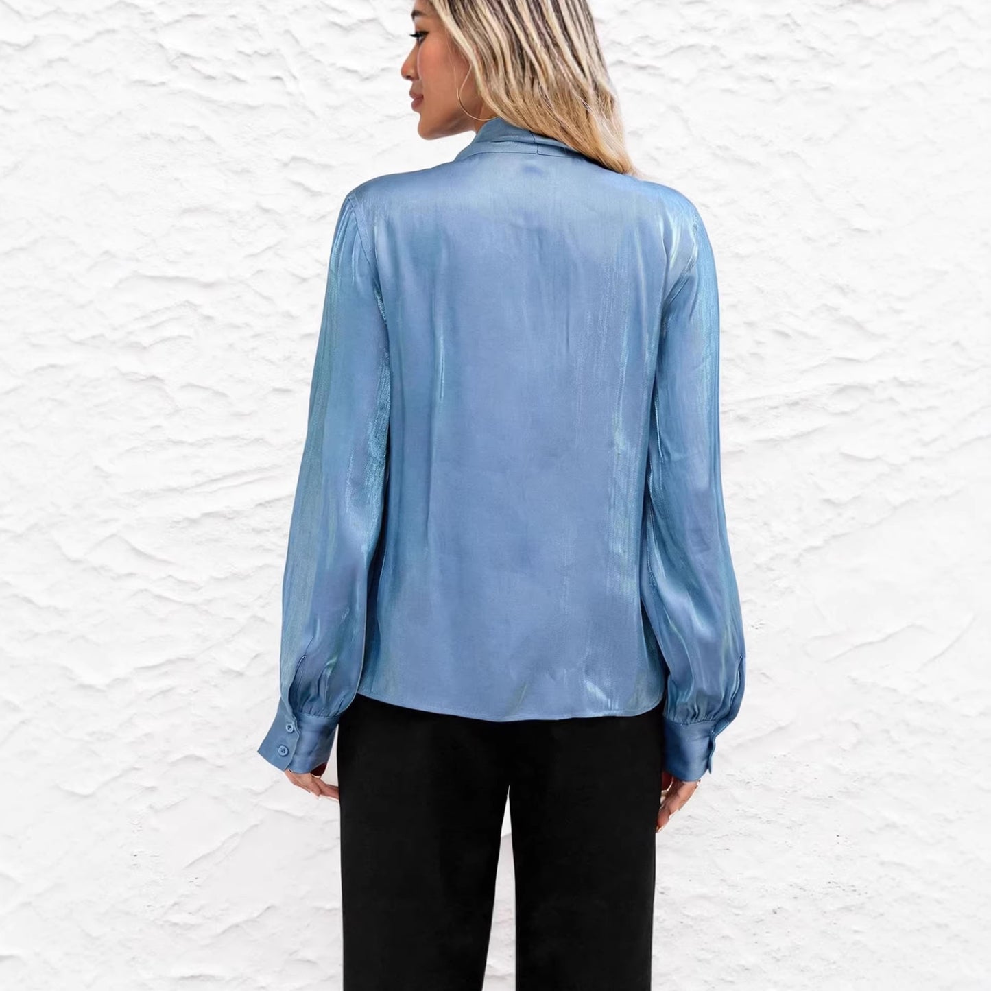 Top a Maniche Lunghe Elegante e Minimalista da Donna