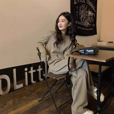 Women's Solid Color Casual American Loose Sports Suit