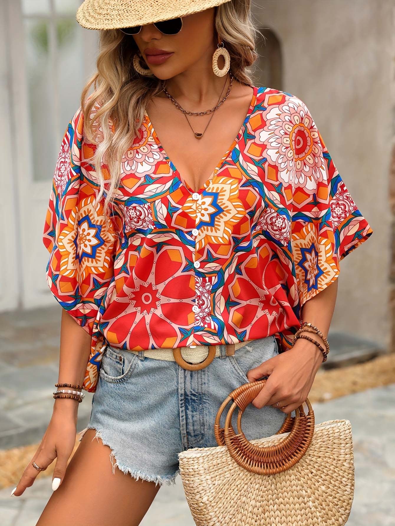 Nuova T-shirt casual da donna a maniche corte