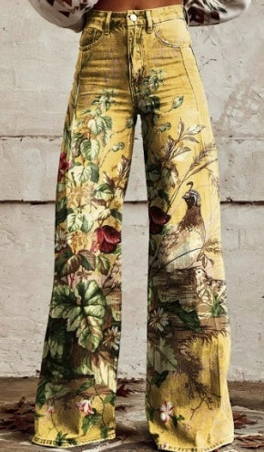 3D Digital Printed Women's Imitation Jeans