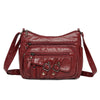 Soft Leather Multi-compartment Multi-pocket Shoulder Messenger Bag