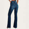 Jeans Slim Blu Tinta Unita di Tendenza