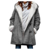 Winter Button Coat Fashion Warm Hooded Jacket With Pockets Women's Clothing