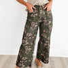 Womens Fashionable Retro Floral Print Jeans