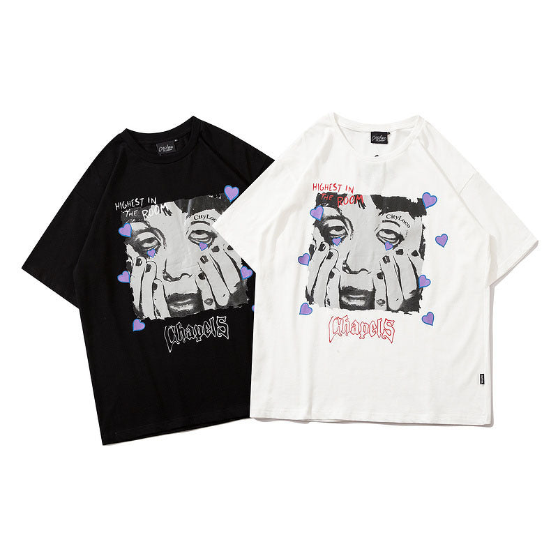 Maglietta intimo a maniche corte stile Harajuku High Street Fashion