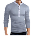 Maglietta a maniche lunghe da uomo scollo a V slim fit