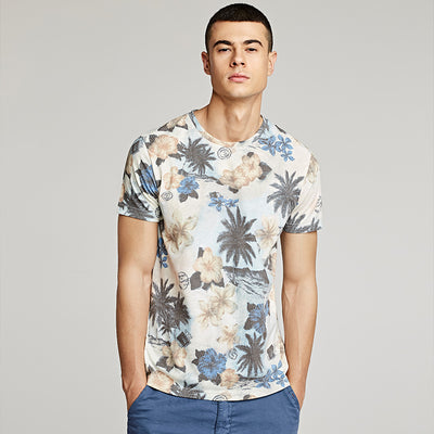 T-shirt a maniche corte da uomo girocollo