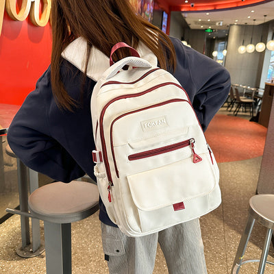 Backpack Large Capacity Travel Leisure Backpack Junior High School High School And College Student Simple Schoolbag
