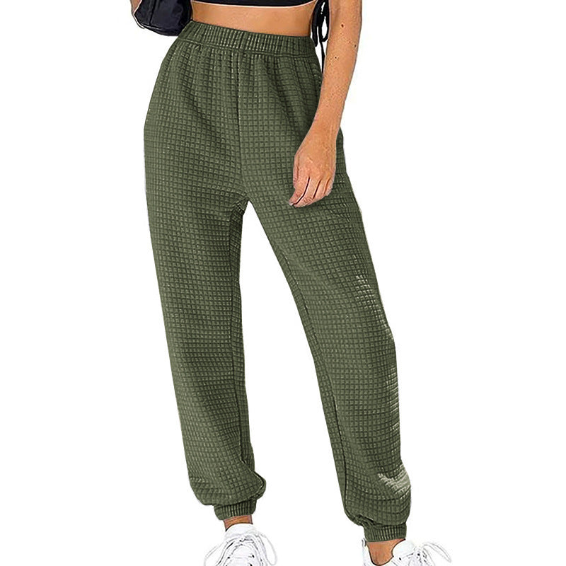 Waffle Casual Trousers For Home Sports