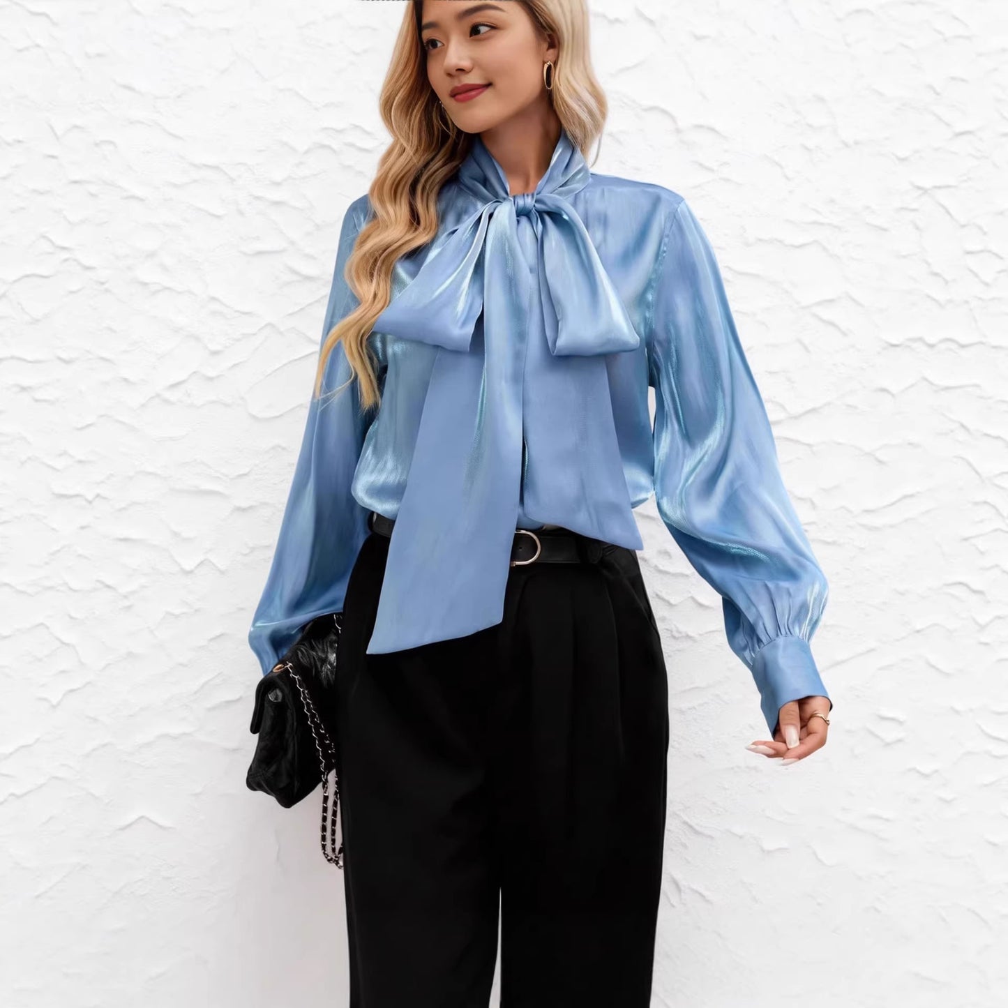 Top a Maniche Lunghe Elegante e Minimalista da Donna