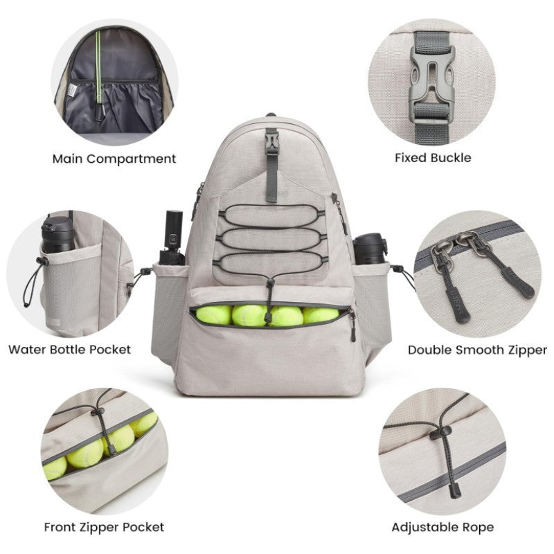 Men's And Women's Tennis Backpack Large Peak Ball Bag Can Hold 4 Rackets With Shoes Compartment