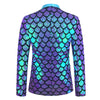 Costume maschile in velluto colorato con paillettes a squame reversibili