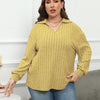 Women's Plus Size Polo Collar Bottoming Shirt