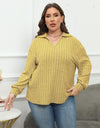 Women's Plus Size Polo Collar Bottoming Shirt