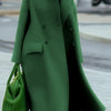 European And American Women's New Long Sleeved Large Woolen Overcoat