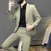 Abito da uomo in stile coreano, slim fit, per affari o casual