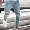 New Ripped Skinny Jeans mens Streetwear