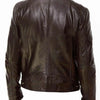 Pu Leather Collar Slim Leather Jacket