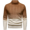 Gradient Color Half Turtleneck Handsome Men's Sweater
