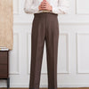 Commuter Anti-wrinkle Wide High Waist Straight Trousers Trendy