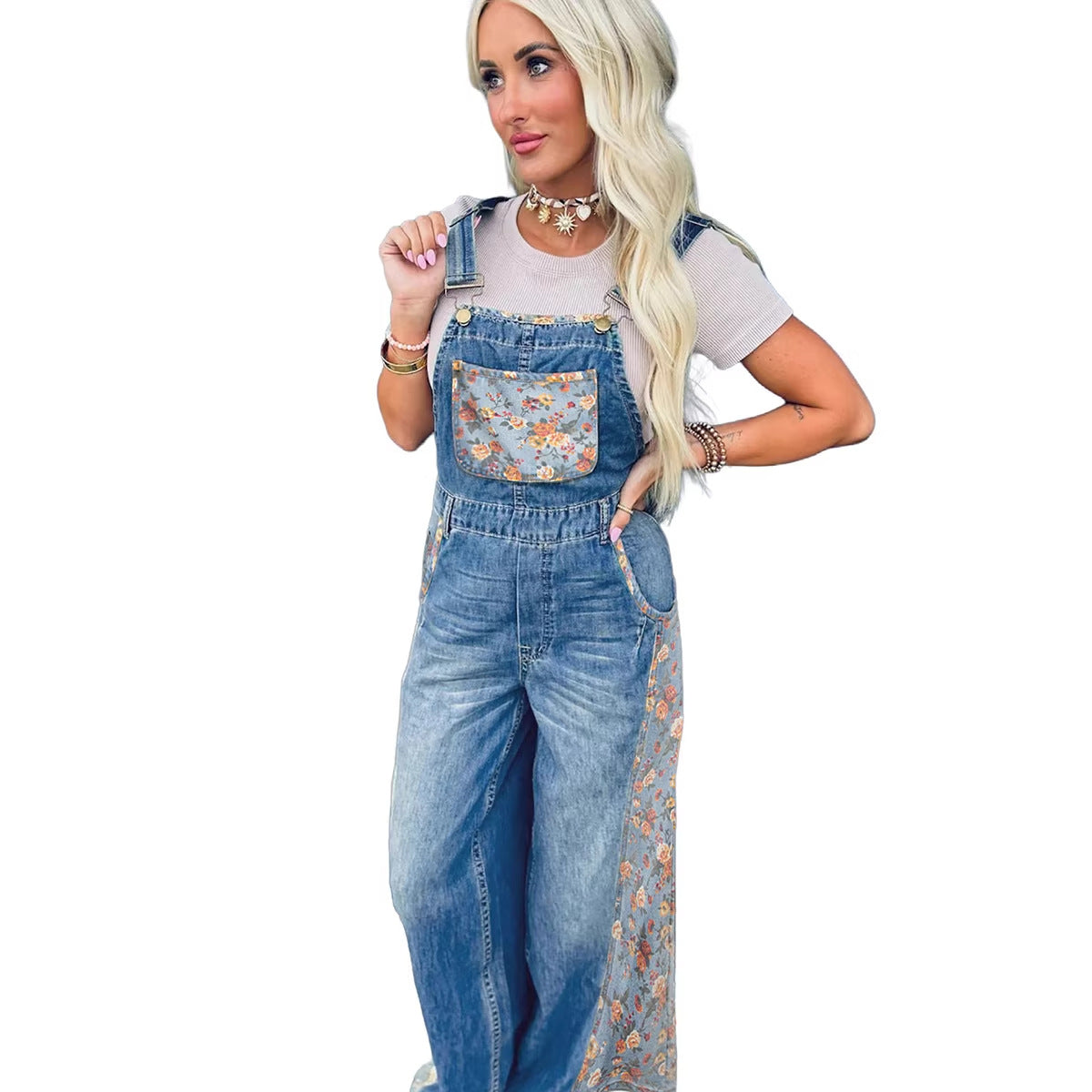 Salopette di jeans a vita alta Nuovi modelli invernali