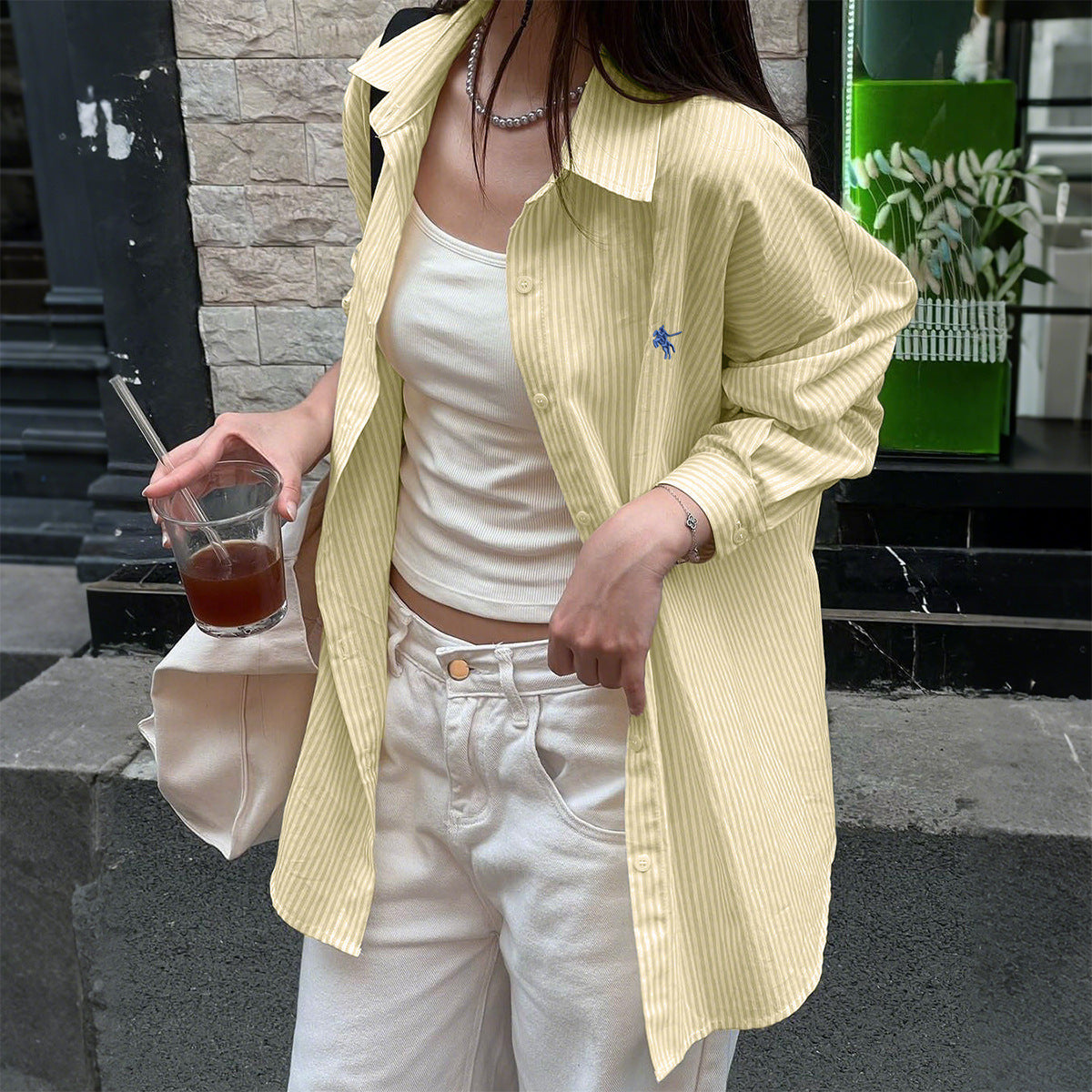 Casual Premium Striped Women's Long-sleeved Shirt