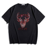 T-shirt a maniche corte da uomo con strass, modello Fashion Personality, taglie forti