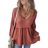 New Solid-color Chiffon Blouse For Women Casual Style