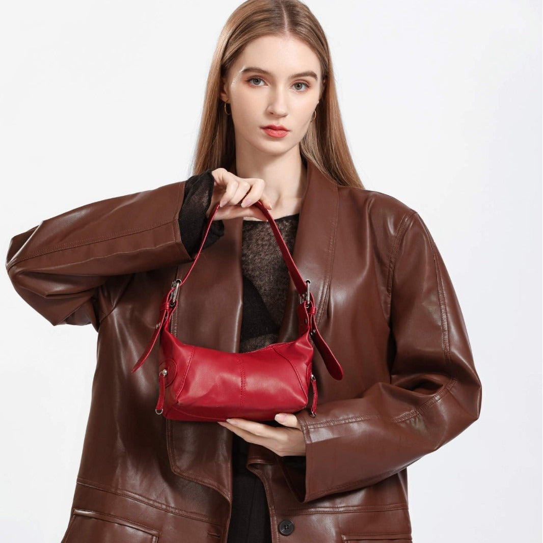 Borsa a tracolla in stile Y2K per donna, borsa da motociclista alla moda, borsa a tracolla minimalista per ragazze, abbigliamento da strada