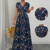 Womens Stylish Figure-hugging Printed Short-sleeve Dress