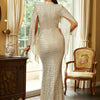 Elegantes Enges Und Schlank Machendes Unifarbenes Abendkleid