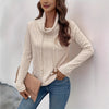 Long Sleeve Hooded Drawstring Pullover Sweater