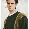 Men's Retro Casual Contrast Color Patchwork Round Neck Knitwear
