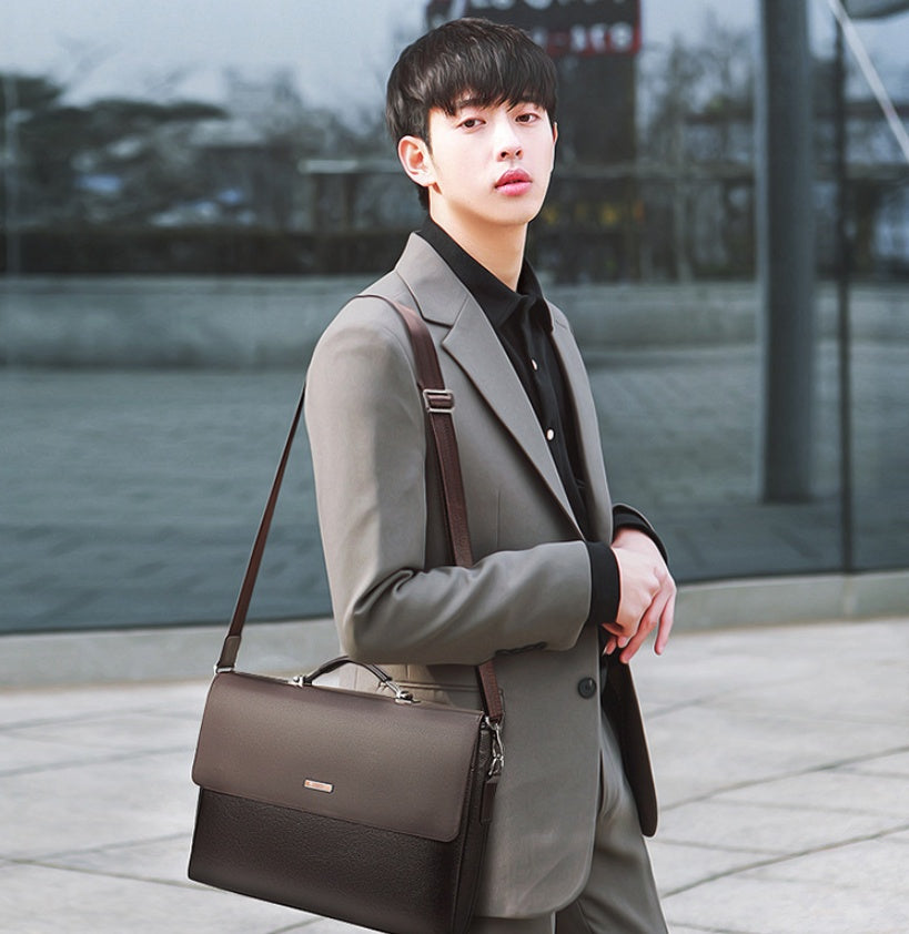 Men's Bag Horizontal Handbag Large Capacity Business Briefcase