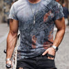 T-shirt a maniche corte stampata europea e americana