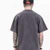T-shirt a maniche corte da uomo con motivo floreale e scheletro in anacardi