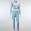 Leisure Sports Rhinestone Gold Velvet Slim Sweatpants Set