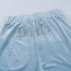 Leisure Sports Rhinestone Gold Velvet Slim Sweatpants Set
