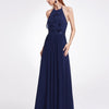 Vestito da damigella d'onore in chiffon, abito lungo da sposa