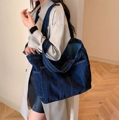 Denim Shoulder Bag Large Capacity Totes