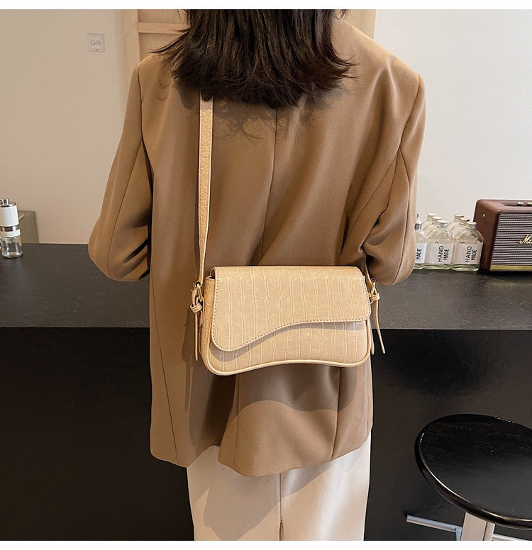 Borsa a tracolla con chiusura magnetica Flip, borsa portatile semplice e alla moda