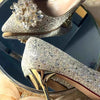 Xiuhe Wedding Dress, Two Wearing Crystal Shoes, Bridal Shoes, Female