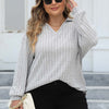 Women's Plus Size Polo Collar Bottoming Shirt
