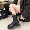 Platform Martin Boots Female Square Toe Booties